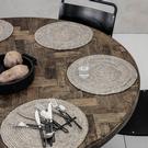 house-doc-placemats-circle-light-grey-brown - House Doctor Placemats Light Grey Brown