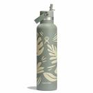 hydroflask-21oz-standard-flex-straw-cap-botanical-bliss-agave - Hydro Flask Standard Flex Straw Cap Botanical Bliss Agave 24oz 
