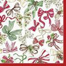 ihr-christmas-bow-red-lunch-napkins - IHR Lunch Napkins Christmas Bow Red
