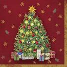 ihr-christmas-cocktail-napkins-festive-tree-red - IHR Christmas Cocktail Napkins Festive Tree Red