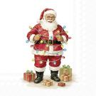 ihr-christmas-cocktail-napkins-santa-with-lights - IHR Christmas Cocktail Napkins Santa With Lights