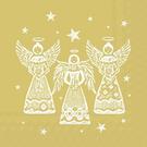 ihr-christmas-lunch-napkins-bright-angels-gold - IHR Christmas Lunch Napkins Bright Angels Gold