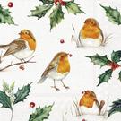 ihr-christmas-lunch-napkins-lexi-robin-cream - IHR Christmas Lunch Napkins Lexi & Robin Cream