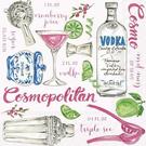 ihr-cocktail-napkins-cosmopolitan - IHR Cocktail Napkins Cosmopolitan