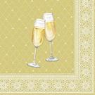 ihr-cocktail-napkins-golden-drinks-cream-gold - IHR Cocktail Napkins Golden Drinks Cream Gold