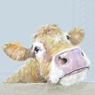 ihr-cow-bella-light-blue-lunch-napkins - IHR Lunch Napkins Cow Bella Light Blue