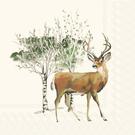 ihr-deer-grove-cream-cocktail-napkins - IHR Cocktail Napkins Deer Grove Cream