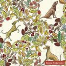 ihr-dogs-in-the-woods-cream-lunch-napkins - IHR Lunch Napkins Dogs In The Woods Cream