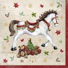 ihr-festive-horse-cocktail-napkins - IHR Cocktail Napkins Festive Horse 