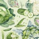ihr-lunch-napkins-green-vegetables-light-green - IHR Lunch Napkins Green Vegetables Light Green