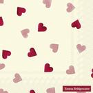 ihr-lunch-napkins-pink-hearts-cream - IHR Lunch Napkins Pink Hearts Cream 