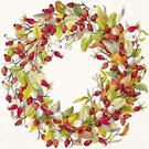 ihr-lunch-napkins-rose-hip-wreath-cream - IHR Lunch Napkins Rose Hip Wreath Cream
