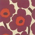 ihr-lunch-napkins-unikko-bordeaux-cream - IHR Lunch Napkins Unikko Bordeaux Cream
