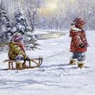 ihr-lunch-napkins-winter-sleigh-ride - IHR Christmas Lunch Napkins Winter sleigh Ride