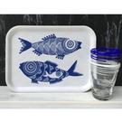 jamida-tray-27x20cm-white-shoal-of-fish-asta-barrington - Jamida Shoal of Fish White Serving Tray by Asta Barrington 27cmx20cm
