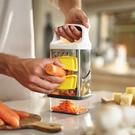 jj-elevate-multi-grip-box-grater-yellow - Joseph Joseph Elevate Multi-Grip Box Grater with Precision Food-Grip