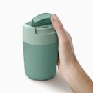 jj-sipp-travel-mug-340ml-green - Joseph Joseph Sipp Green Travel Mug with Hygienic Lid 340ml