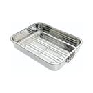 kc-ss-roasting-pan-38cmx27.5cm - KitchenCraft Stainless Steel Roasting Pan 38cm x 27.5cm 