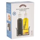 kilner-set-2-oil-bottles-rack-0-6-litre - Kilner Set Of 2 Oil Bottles 600ml & Metal Rack