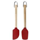kitchenaid-mini-birchwood-spatulas-birch-2piece-empire-red - KitchenAid Mini Birchwood Spatulas 2 Piece Set Empire Red