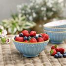 kitchencraft-pale-blue-detailed-ceramic-bowl - KitchenCraft Pale Blue Detailed Ceramic Bowl