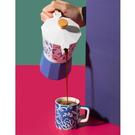 la-cafetiere-blu-fiorato-venice-espresso-maker-6cup - La Cafetiere Blu Fiorato Venice Espresso Maker 6 Cup