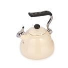 la-cafetiere-whistling-kettle-2l-cream - La Cafetiere Steel Whistling Kettle 2L Cream