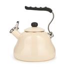 la-cafetiere-whistling-kettle-2l-cream - La Cafetiere Steel Whistling Kettle 2L Cream
