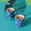 lacafetiere-ceramic-espresso-cup-blue-fiorato-120ml - La Cafetiere Ceramic Espresso Cup Blue Blu Fiorato 120ml