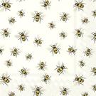 lovely-bees-white-lunch-napkins - IHR Lunch Napkins Lovely Bees White 