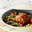 masterclass-cast-aluminium-shallow-casserole-dish-4l-mint-green - MasterClass Cast Aluminium Shallow Casserole Dish 4L Mint Green