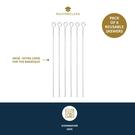 mc-ss-flat-sided-skewers-setof6-40cm - MasterClass Stainless Steel Flat Sided Skewers Set of 6 40cm