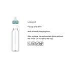 mepal-cool-mint-flip-up-water-bottle-campus-500ml - Mepal Water Bottle Flip-up Campus 500 ml - Cool Mint