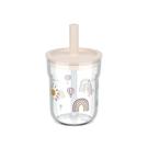 mepal-mio-sunshine-rainbow-children-glass-straw - Mepal Mio Sunshine & Rainbow Children's Glass with Straw