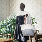 mifuko-natural-light-grey-medium-kiondo-shopper-basket - Mifuko Kiondo Shopper Basket Natural and Light Grey Medium