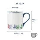 mikasa-bikes-porcelain-mug-280ml - Mikasa Bike Straight-Sided Porcelain Mug