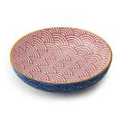 mikasa-blue-arc-bowl-21cm - Mikasa Blue Arched Pattern Stoneware Bowl