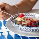 mikasa-blue-meditterranean-bowl-21cm - Mikasa Blue Mediterranean Stoneware Bowl