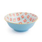mikasa-blue-mosaic-stoneware-ramen-bowl-21cm - Mikasa Blue Mosaic Stoneware Ramen Bowl 21cm