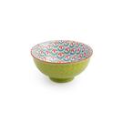mikasa-green-blue-geometric-stoneware-nibble-bowl-12cm - Mikasa Green & Blue Geometric Stoneware Nibble Bowl 12cm