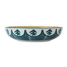 mikasa-green-leafy-bowl-21cm - Mikasa Green Leafy Pattern Stoneware Bowl