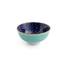 mikasa-indigo-chevron-stoneware-nibble-bowl-12cm - Mikasa Indigo Chevron Stoneware Nibble Bowl 12cm