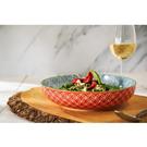 mikasa-leaf-print-and-geometric-bowl - Mikasa Leaf & Geometric Stoneware Bowl 