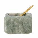 noriko-salt-jar-w-spoon-green-marble - Noriko Salt Jar Green Marble & Spoon 