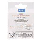 pme-30-standard-foil-cupcake-cases-bees - PME 30 Standard Foil Cupcake Cases Bees