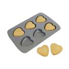 pme-6-cup-heart-pan-non-stick - PME 6 Cup Heart Pan Non Stick 