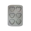 pme-6-cup-heart-pan-non-stick - PME 6 Cup Heart Pan Non Stick 