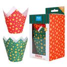 christmas-tulip-muffin-cases-stars-pk-24 - PME Stars Christmas Tulip Muffin Cases 