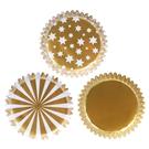 pme-foil-cupcake-cases-metallic-gold-silver - PME Christmas Metallic Cupcake Cases Gold & Silver (Pack of 100)