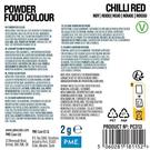 pme-powder-colour-chilli-red-2g - PME Powder Colour Chilli Red 2g